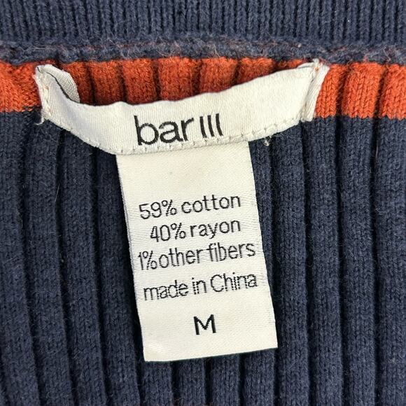 Bar III Bell Sleeve Striped Ribbed Sweater size Medium - Picture 9 of 16